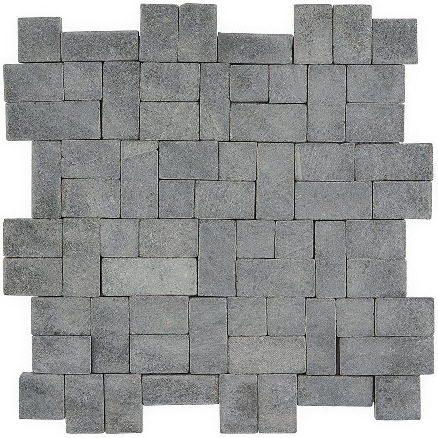 Pebblestone New Antique Tile - 11.81" x 11.81" / Black Lava